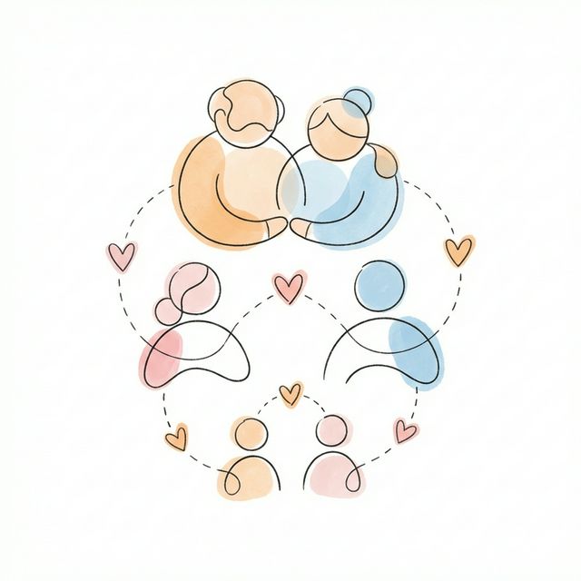 Family sharing illustration